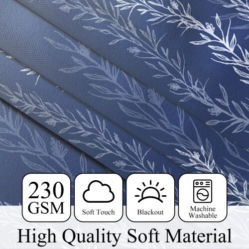 Mizhona Blackout Curtains Blue Grey Gradient 2 pcs 42x63 in 2