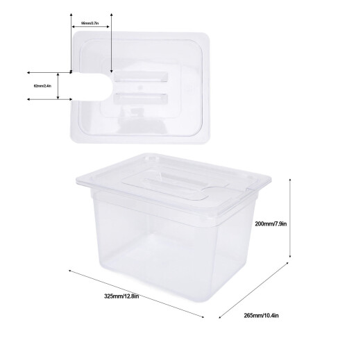 Slow-Cooker Container with Lid 12 L Premium Plastic 2