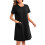 Women's Lightweight Winter Robe with Pockets Black S 8