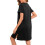 Women's Lightweight Winter Robe with Pockets Black S 7
