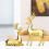 Gold Reindeer Sculptures Resin 2 pcs 6