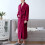 Women's Terry Cloth Bathrobe Soft Warm Double Pockets 5