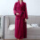 Women's Terry Cloth Bathrobe Soft Warm Double Pockets 6