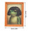 Funny Frog Fridge Magnet with Frame Vintage Art 3