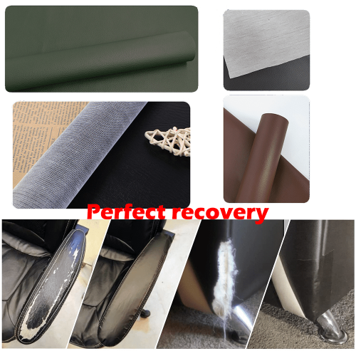 Leather repair patch brown self-adhesive 11x39 in 1