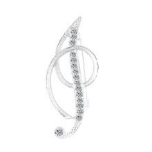 Rygai rhinestone letter brooch A-Z silver 1 pc