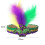 Fleur De Lis Sequin Feather Headband Multicolor 3