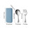 Cutlery Set Portable Mirror Polish Rounded Edges 4-Piece 7