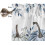 Blue and White Pumpkin Kitchen Curtains Rod Pocket 2 Panels 5