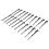 Universal Gutter Brush Clips Black Plastic 20 pcs 150 mm 6