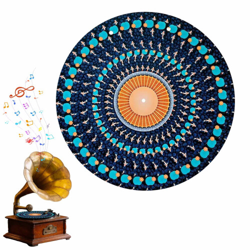 Zoetrope Slipmat 12 Inch Optical Illusion Turntable Mat 1