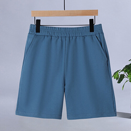 Kids Cotton Sweat Shorts with Drawstring Blue Size 9-10 2