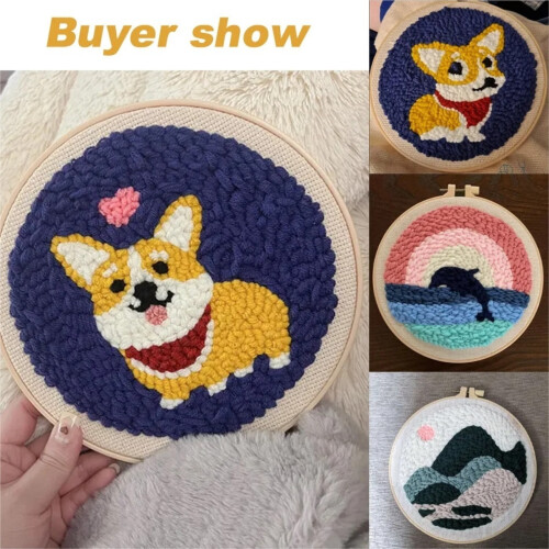 Punch Needle Embroidery Kit Leaves Pattern for Beginners 2