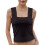 Women's Summer Ruched Crop Tank Top Double-Lined 2