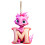 Pink Dinosaur Christmas Ornament Acrylic Initial Pendant 26 2