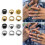 Punk Chain Rings Set for Men Silver Gold Vintage Geometric 3