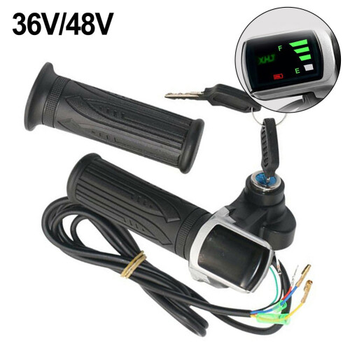48V e-bike throttle grip with LED display 1