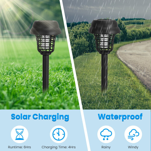 Outdoor Bug Zapper Solar Powered Waterproof 4PCS 2