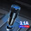 66W USB Car Charger Quick Charge 3.0 Type C Fast Charging Ph Adapter 3