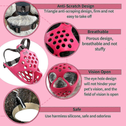 Dog Muzzle Soft Silicone Adjustable Breathable for French 1