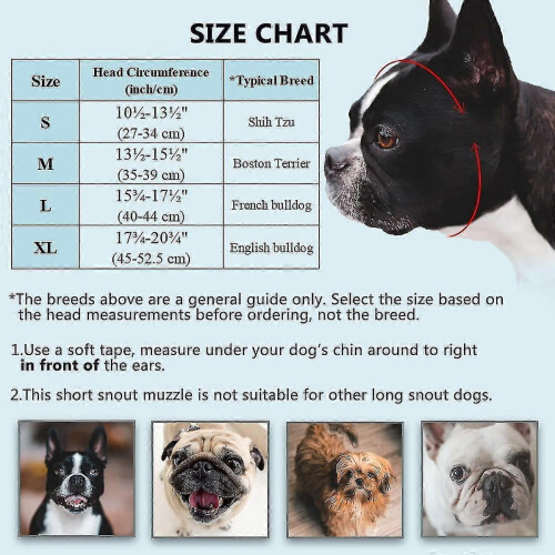 Dog Muzzle Soft Silicone Adjustable for Bulldog Shih Tzu Pug 2