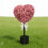 Pink Boxwood Heart Topiary with Bow 2 pcs 3