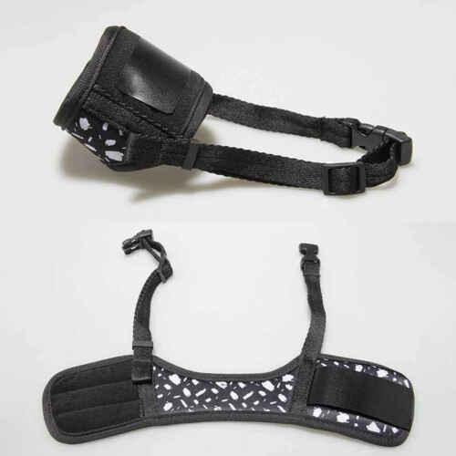 Dog Muzzle Soft Nylon Anti-Biting Barking Chewing M Green 1