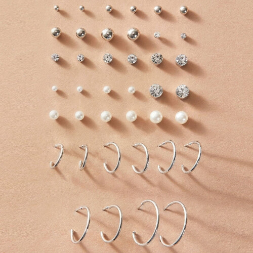 Gold Dainty Stud Earrings Set Minimalist 20 Pairs 1