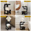 White Small Bedside Table PVC Storage Cabinet 1 Piece 4