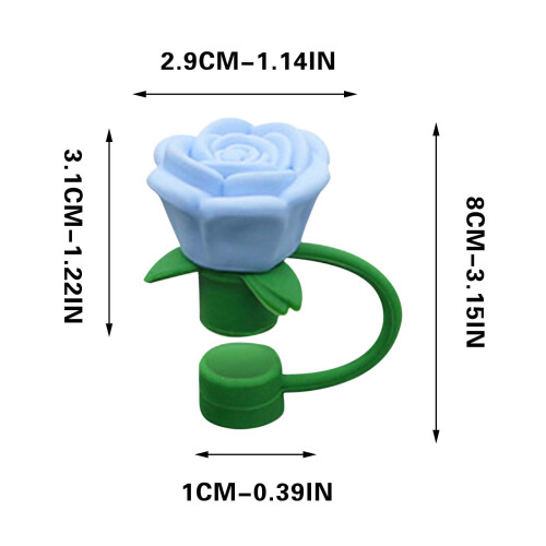 HuiXinOu rose straw stopper 10mm flower cap 2