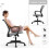 Ergonomic Office Chair Grey Mesh Back with Lumbar Support 5
