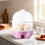 Mini Electric Egg Cooker Pink 14-Egg Capacity 6