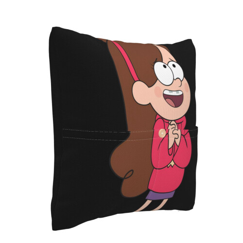 Gravity Falls Λινό διακοσμητικό κάλυμμα μαξιλαριού τετράγωνο κάλυμμα μαξιλαριού για 1