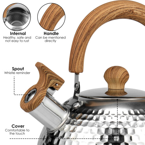 Stainless Steel Whistling Tea Kettle 2L 2