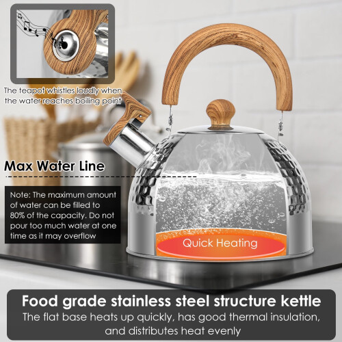 Whistling Tea Kettle Stainless Steel 3/2L 2