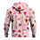 Herren-Langarm-Kapuzenpullover mit Print, rosa, Größe L 5