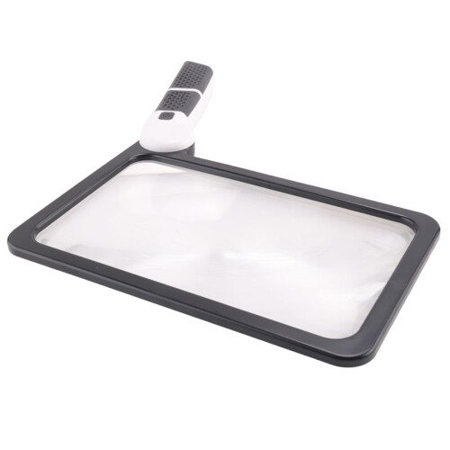 2pcs Full-Page 5X Magnifying Glass Folding Lighted Magnifier with 48 LED Lights, Rectangular Handhold Magnifier 2