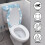 Toilettensitzbezug aus Polyester, hellblaues Hasenmotiv 3