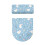Toilettensitzbezug aus Polyester, hellblaues Hasenmotiv 5