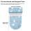 Toilettensitzbezug aus Polyester, hellblaues Hasenmotiv 8