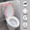 Toiletdæksel med blomstermønster, blødt og strækbart, vaskbart 3