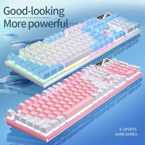 Gaming Keyboard Wired Mechanical Feel 104 Keys 2
