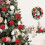 Glitter Sequin Christmas Ball Ornaments Red 12 pcs 5