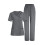 Black women's scrub set V-neck tunic and pants M 2