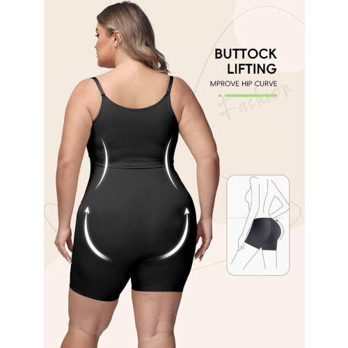 Women's Tummy Control Bodysuit Mid-Thigh Butt Lifter 2