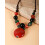 Collana boho con perline di ceramica colorate e spesse 1