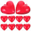 Fillable Heart Ornament Balls Red Plastic 10 pcs 4