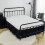 Bettrock Queen Size Rüschen 45,7 cm Fall Schwarz 7