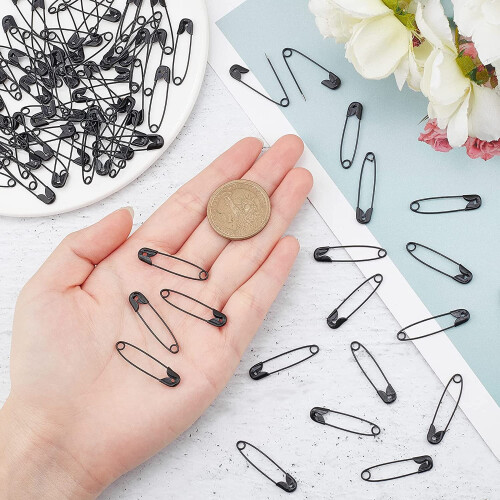 Black Safety Pins 1 inch 100 pcs 2