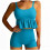 Costume da bagno tankini da donna con top corto e volant 3